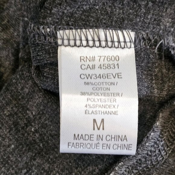 Chaser Womens Medium Gray Shirt Cutout Oversized Slouchy‎ Longsleeve Thermal - Picture 7 of 7